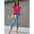 thumbnail image 5 of Fantaslook Blouses for Women Dressy V Neck Ruffle Sleeve Summer Tops Casual Flowy Shirts, 5 of 8