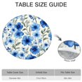 thumbnail image 6 of Pioneer Flower Floral Print Pattern Round Fitted Tablecloth with Elastic Edge,Dining Table Cover Waterproof,Outdoor Round Tablecloth for Camping,Dining,Indoor and Outdoor, 6 of 7