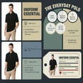 thumbnail image 4 of Zfeel- 7701 Luxe Touch 100% Cotton Polos Shirt For Adult Men | 6 oz | Color: Black | Size: L, 4 of 7
