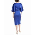 thumbnail image 2 of Theia womens  Kimono Satin Cocktail Dress, 2, Blue, 2 of 3