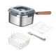 thumbnail image 3 of Juego de cocina para acampada, colador de alimentos a prueba de herrumbre, caja de conservación fácil de limpiar, olla de cocina cuadrada para el, 3 of 9