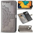 thumbnail image 2 of Dteck Magnetic Shock-Proof Premium PU leather wallet Case with Kickstand and Flip Cover For Samsung Galaxy A30 A305F, Gray, 2 of 3