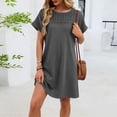 thumbnail image 6 of Hurxie Swimsuit Coverup for Women Short Sleeve Bathing Suit Cover Ups Summer T Shirt Dress Flowy Sundresses Gray,XL, 6 of 6