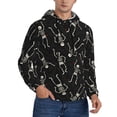 thumbnail image 2 of Lsque Happy Skeletons Dancing Pattern Casual Men's Hoodie,Hooded Sweatshirt with Kangaroo Pocket,Pullover Hoodie-3X-Large, 2 of 7