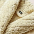 thumbnail image 4 of JTieacloth Big & Tall Nightshirt Fleece Bathrobe Winter Warm Cozy Shawl Collar Long Sleeve Robe Soft Loungewear Kimono Spa Robe For Home Yellow, 4 of 5