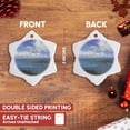 thumbnail image 3 of 3drose, Usvi, St. Thomas, Magens Bay. Aerial View of the Bay-ca37 Wbi0073 - Walter Bibikow, 3 inch Snowflake Porcelain Ornament, 3 of 7