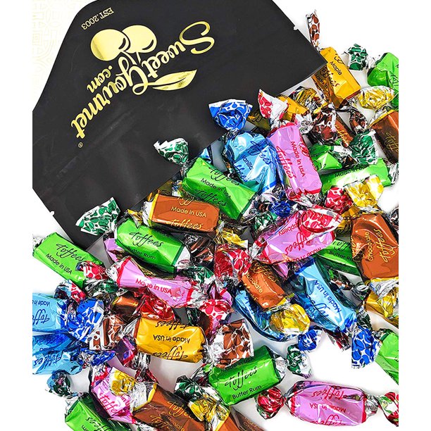 SweetGourmet Assorted Toffees Bulk Chews Foiled Candy 2 Pounds