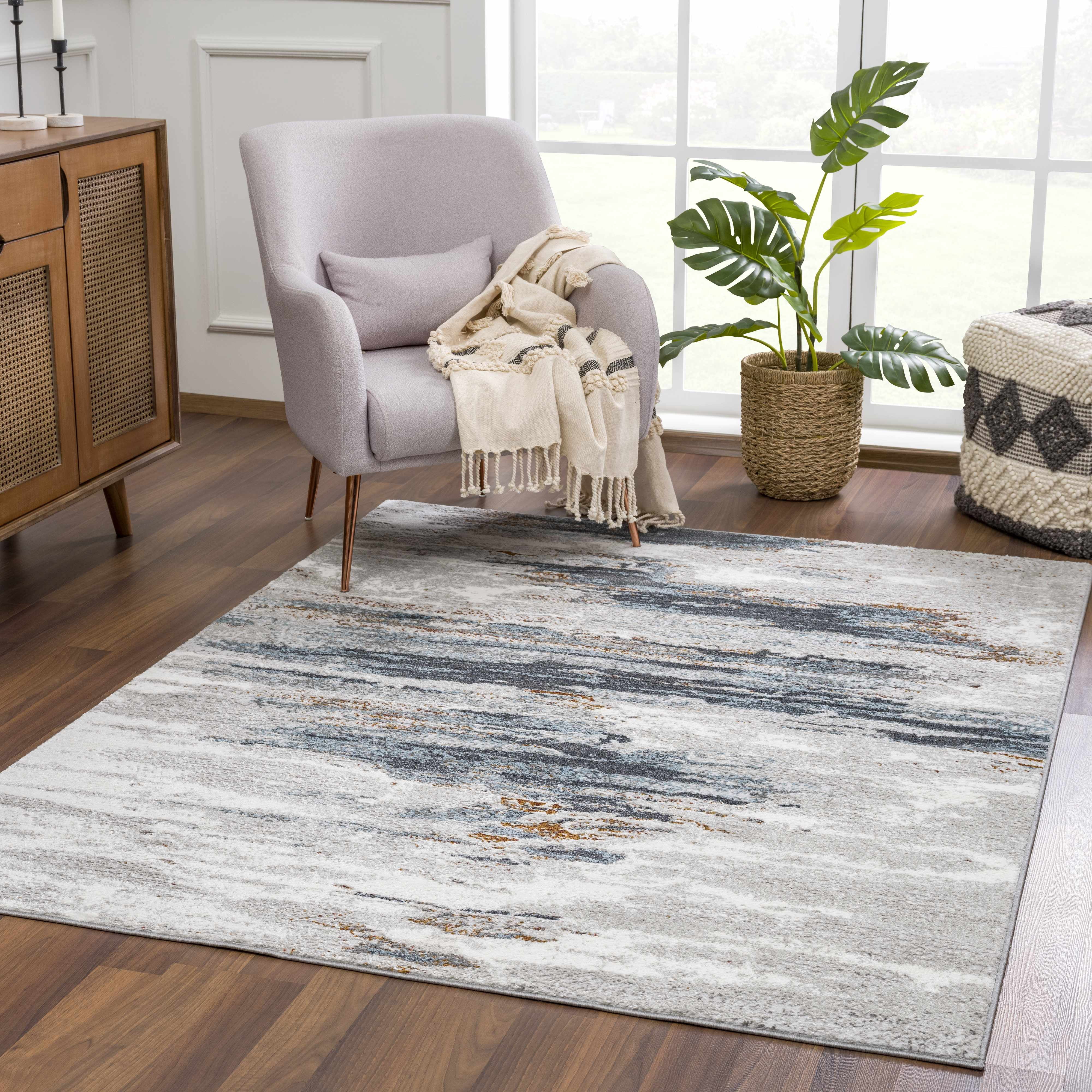 Hauteloom Liverpool Living Room, Bedroom Area Rug - Contemporary - Colorful - 2' x 3'