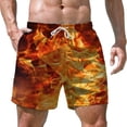 thumbnail image 5 of Colorful Flame Pattern Shorts Pants Men 3D Printed Board Shorts Summer Hawaiian Swimsuit Cool Surfing Swim Trunks Short Pant, 5 of 5