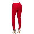 thumbnail image 4 of pxiakgy pants for women fashion women's pure color high-waisted straight-barrel small feet jeans red + xl, 4 of 5