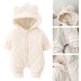 thumbnail image 4 of Ropa de una pieza de otoño e invierno para bebés; ropa de gateo para niños y niñas (Beige), 4 of 6
