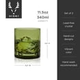 thumbnail image 4 of Viski Rocks Glasses for Whiskey, Margarita Gifts, 11.5 oz Set of 2, Green, 4 of 9