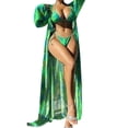 thumbnail image 1 of Gibobby Trajes de Baño para Mujer Traje de baño de piezas con bikini de manga larga europeo y americano para mujer(Verde,CH), 1 of 5