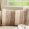 thumbnail image 2 of Fennco Styles Woven Textured Stripe Decorative Cotton Throw Pillow 16" W 24" L - Grey Rectangular Cushion for Home, Couch, Bedroom, Living Room and Office Décor, 2 of 5