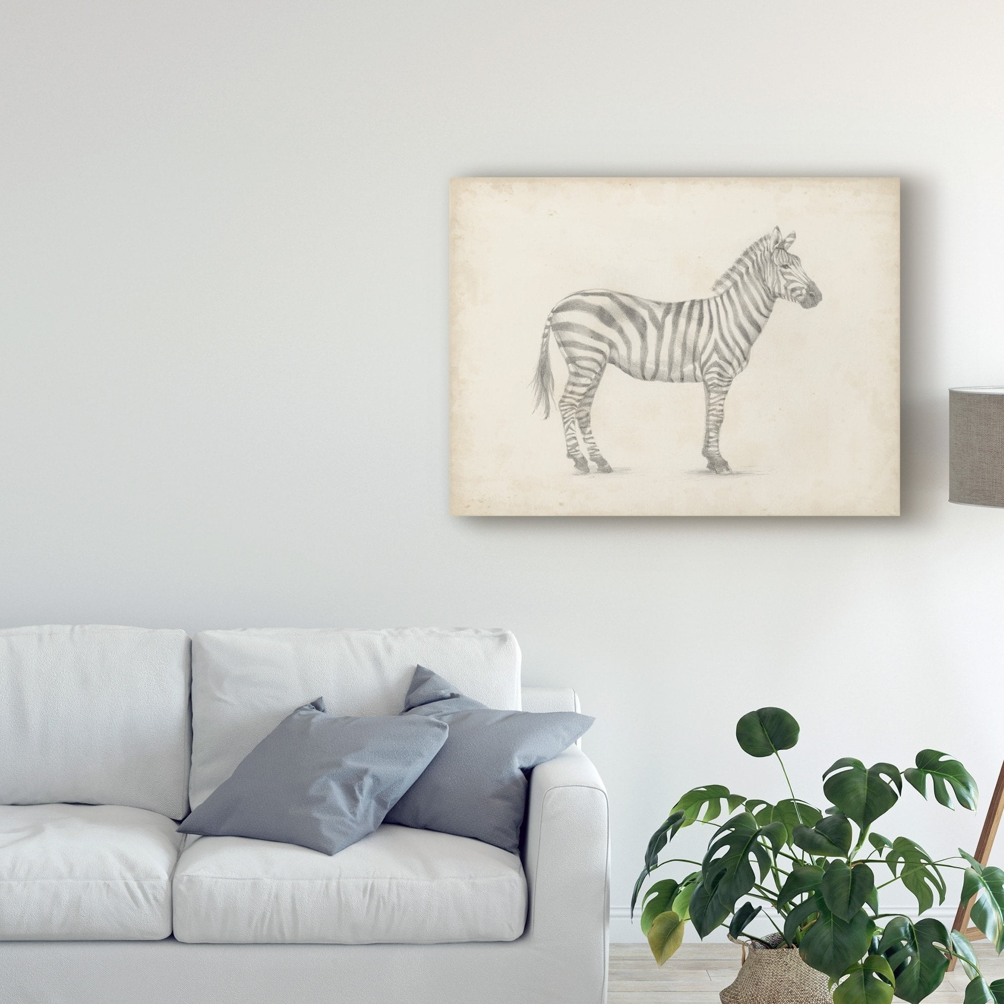 Trademark Fine Art 'Zebra Sketch' Canvas Art by Ethan Harper