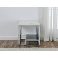 thumbnail image 6 of Steve Silver Aston Indoor 26"H Modern Genuine Marble Top End Table with Shelf, White, 6 of 6