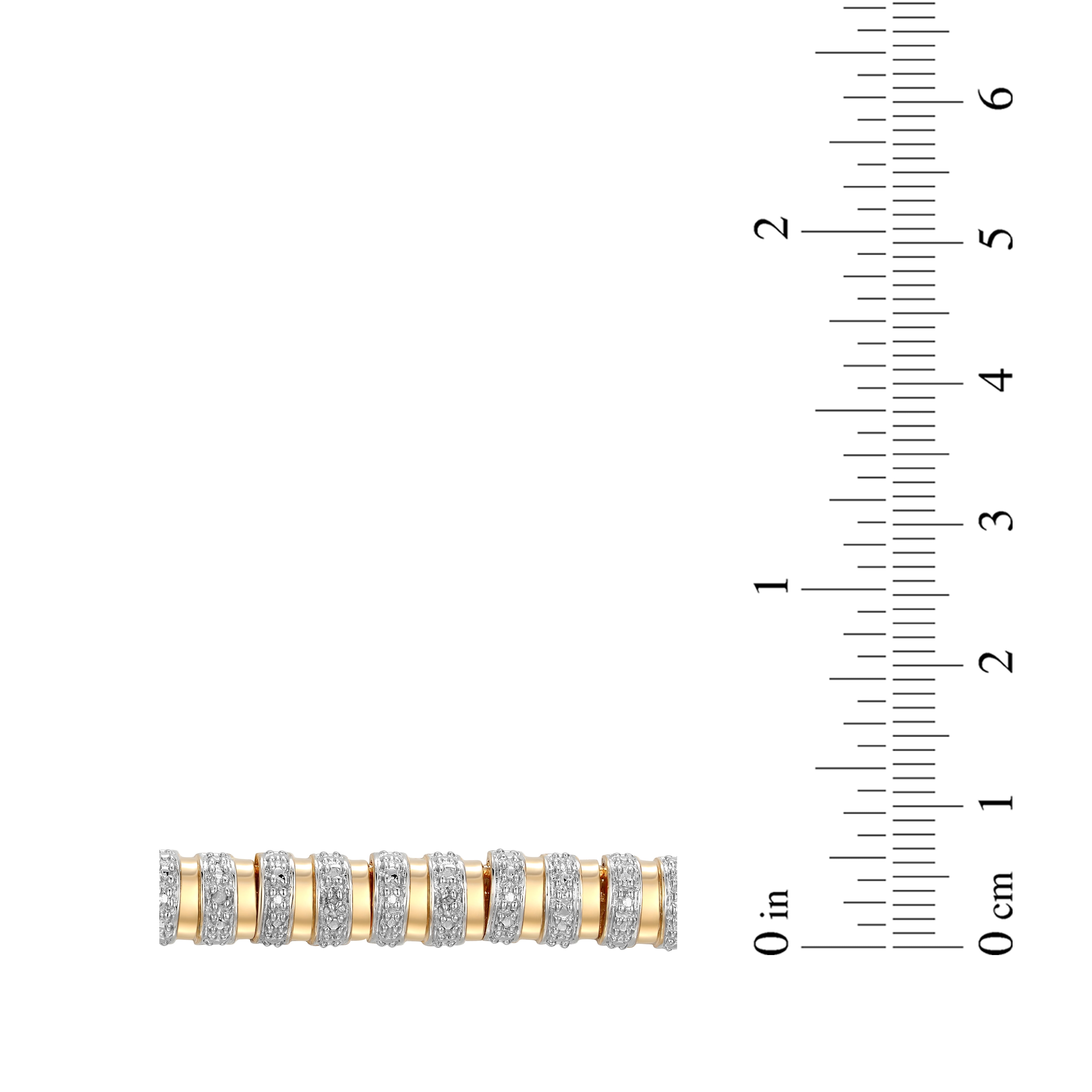 Forever Facets Diamond Accent Twist Necklace in 18k Yellow Gold over Bronze, Adult Female