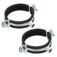 thumbnail image 1 of Soporte de tubo de anillo dividido Uxcell, 2 piezas de 2.5"(65mm) de hierro galvanizado para montaje en pared o techo, 1 of 7