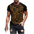 thumbnail image 2 of Qertyioot T-shirt à Manches Courtes Imprimé pour Hommes, Col Rond, Mode Décontractée, 2 of 5