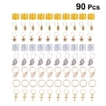 thumbnail image 2 of 90pcs Hair Braid Jewelry Rings Aluminum Dreadlock Cuffs Shell Star Cross Rings Charms, 2 of 5