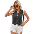 thumbnail image 7 of LYMAYTER Women Jean Vest Slim Fit Washed Denim Jacket Vest Summer V Neck Jean Waistcoat Tops S-XL, 7 of 7