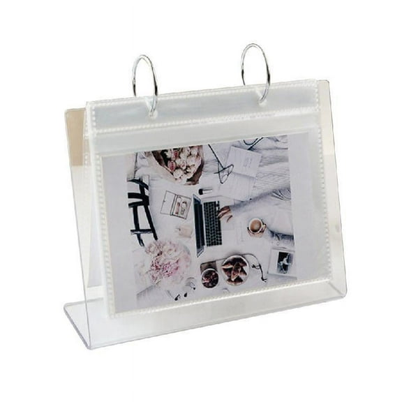 Multifunctional Vertical Photo Album 68 Pockets Desk Standing Flip Photo Album