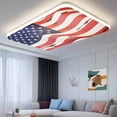 thumbnail image 2 of American Flag Fluorescent Light Covers for Ceiling Lights 4x2 feet, 4 Pack Magnetic Light Filters for Classroom, Red Blue USA Flag Fluorescent Light Shade Panel for Office School Drop Home, 2 of 9