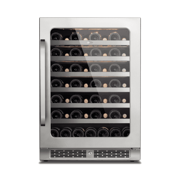 Whynter Wine Fridge: 24 inch 54 Bottles 40-65 °F Wine Refrigerator with Glass Door, Freestanding/Undercounter for Office/Bar