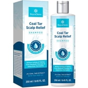 RoyceDerm Coal Tar Dandruff Shampoo: Extra Strength 2% Coal Tar Extract Medicated Gel for Rapid Scalp Hair Relief targets dandruff, psoriasis, and seborrheic dermatitis, Hydrating & Natural Fragrance