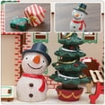 thumbnail image 6 of SASABAXI Miniature Snowman Statue Resin 1.97X1.18X1.18In For Christmas Party And Home Decor 3Pcs, 6 of 7