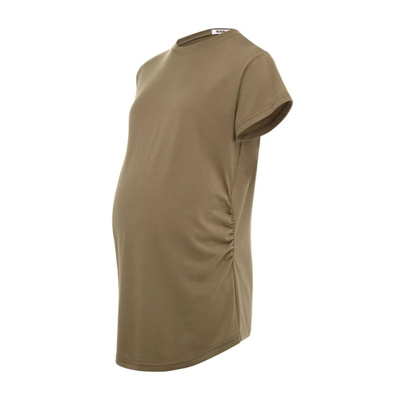 Miss Military Mom Women's Nursing Tops for Breastfeeding Shirts Maternity Clothes Pregnant s Nursing Solid Color Crew Neck Short Sleeve Maternity T-Shirt Navy Type III