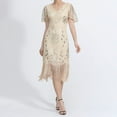 thumbnail image 6 of TAIAOJING Plus Size Vintage Dresses Fringed Personality Sequin Beaded Tassels Hem Flapper Dress For Women, 6 of 7