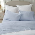 thumbnail image 3 of Market & Place Chalet Solid Cotton Flannel Sheet Set, King, Light Blue, 4-Piece, 3 of 6