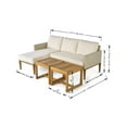 Better Homes & Gardens Davenport Sofa Lounger with Two Acacia Wood