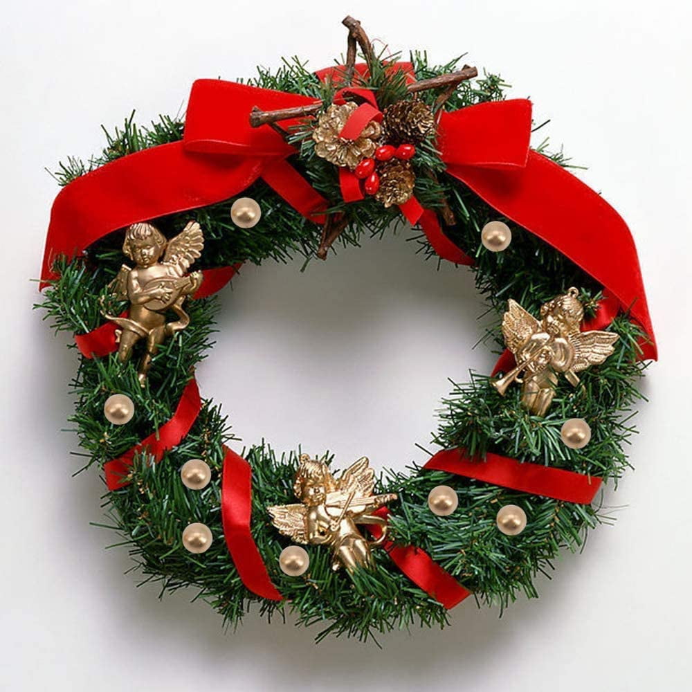 Details about   100pc Red Holly Berry Artificial Christmas Decor On Wire Garland Wreath Bundle 
