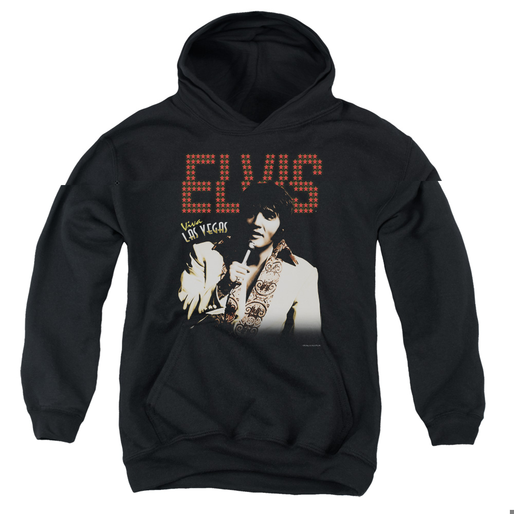 Elvis Presley Viva Star Youth Pullover Hoodie Sweatshirt Black