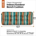 thumbnail image 2 of Classic Accessories Water-Resistant Indoor/Outdoor Bench Cushion Santa Fe Stripe 42"W x 18"D x 5"T, 2 of 8
