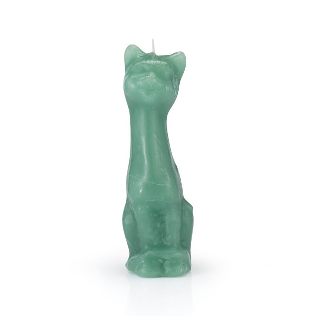 Cat Candle to Remove Negative Energy Spell-Casting Witchcraft Wishing Manifestation Spiritual Healing Magical Positive Energy Protection Blessing Ritual Wish Candles, Green