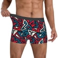 thumbnail image 2 of Kdxio Men's Boxer Briefs with Geometric Elements Print - Comfortable and Breathable Underwear for Everyday Wear, 2 of 7