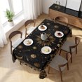 thumbnail image 4 of Golden Black Vintage Rectangle Tablecloth, Universe Planet Middle Century Waterproof & StainResistant Tablecloth, Washable Oil-proof Table Cover for Dining/Party/Wedding/Camping/Buffet 60x120 In, 4 of 9
