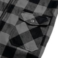 thumbnail image 5 of hoksml Men's Buffalo Plaid Zip Up Shacket Point Collar Dual Chest Pockets Stretch Flannel Jacket Comfort, 5 of 5