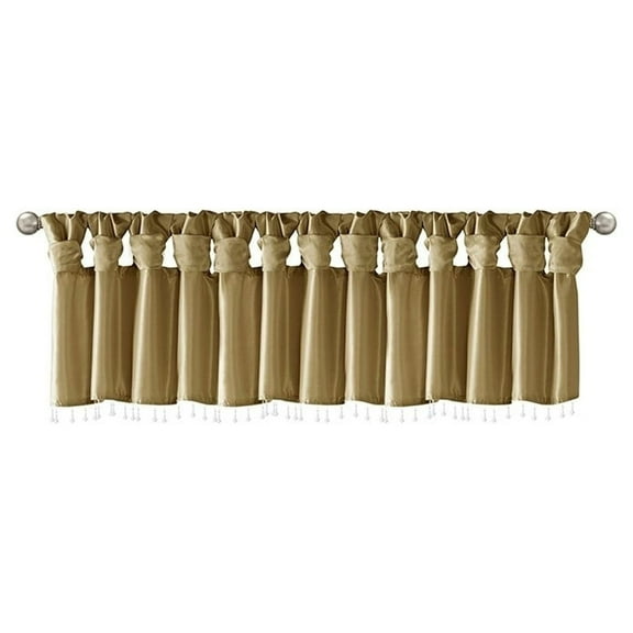 Gracie Mills Elroy Lightweight Beaded Faux Silk Valance - GRACE-9134