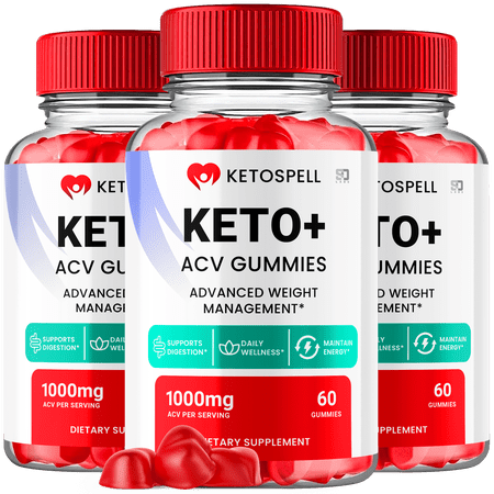 Keto Spell ACV Gummies 1000MG Apple Cider Vinegar Vitamin B12 - 5 Pack