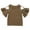 Brown, variant on EnJoCho Kids Party Shirts Baby Kids Girl Ruffle Sleeve Off Shoulder Solid Color Cotton Tops Blouse Trendy School Home Casual Tops