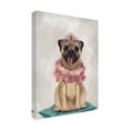 thumbnail image 2 of Trademark Fine Art 'Pug Princess On Cushion' Canvas Art by Fab Funky, 2 of 3