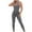 Gray, variant on Womens Jumpsuit Yoga Pants Women's One-piece Sport Jumpsuit Running Fitness Workout Tight Pants