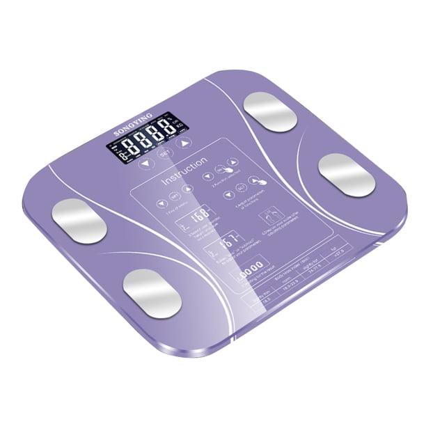 Naiovety Body BMI Scale Digital Human Weight Scales Floor Pantalla LCD Body Index Electronic Smart Weighing Scales Juegos de accesorios de baño violeta Naiovety HA0501-03B