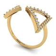 thumbnail image 2 of Clara Pucci 14K Yellow Gold 0.25ct Clear Statement Ring for Women, 2 of 8