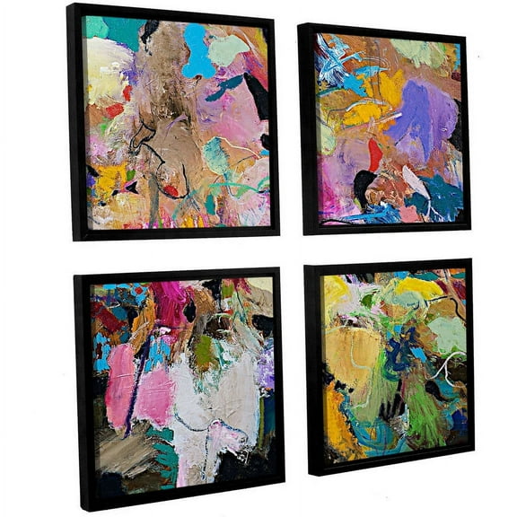 ArtWall Allan Friedlander "Capri" 4-Piece Floater Framed Canvas Square Set
