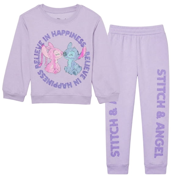 Disney Stitch & Angel Front & Back Sweatshirt & Jogger Set